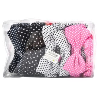 Headband Polka Dot W/Bow Asst Sm 1 Pc