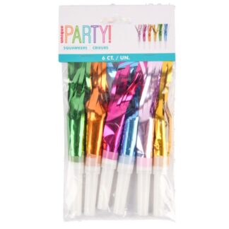 Foil Squawkers Asst Color 6Ct