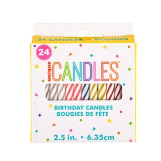 Multicolor Birthday Candles 24 Ct