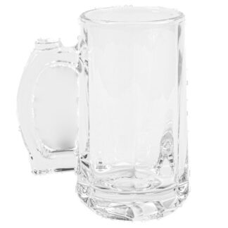 Glass Beer Mug Clear 12 Oz