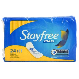 Stayfree Maxi Pads Regular 24 Ct