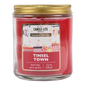 Xmas Candle Tinsel Town 6.5 Oz