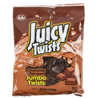 Juicy Jumbo Twist Candy Chocolate 4 Oz