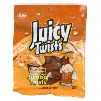 Juicy Jumbo Twist Candy Root Beer 4 Oz