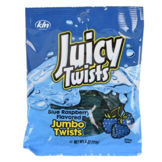 Juicy Jumbo Twist Candy Blue Raspberry 4 Oz