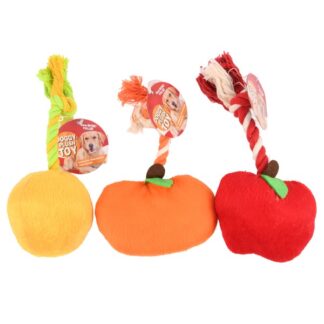 Dog Toy W/Rope&Squeaker Fruit Shapes Pdq