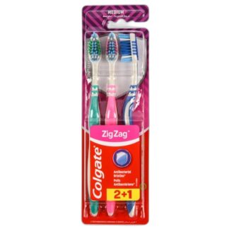 Colgate Toothbrush Zig Zag Medium 3 Pk
