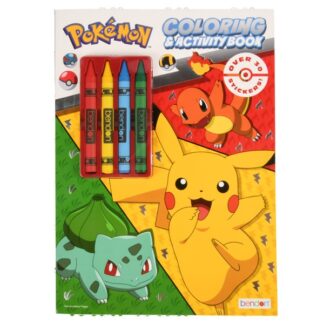 Pokemon Color&Activity Book W/4 Crayons