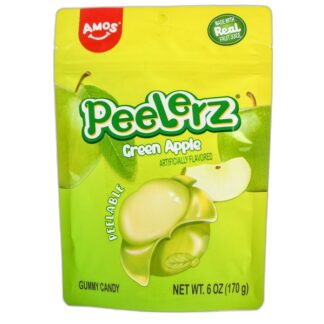 Amos Peelerz Gummy Candy Green Apple 6 Oz