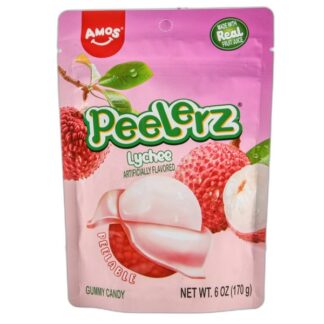 Amos Peelerz Gummy Candy Lychee 6 Oz