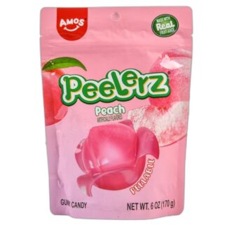 Amos Peelerz Gummy Candy Peach 6 Oz