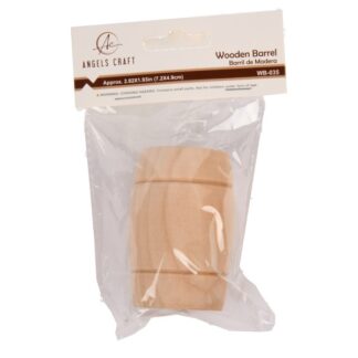 Wooden Barrel 2.82 X 1.93 In