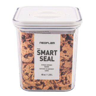 Smart Seal 46 Oz Square Canister W/White Lid