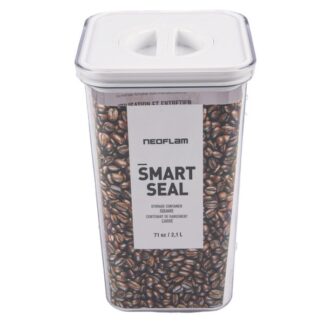 Smart Seal 71 Oz Square Canister W/White Lid