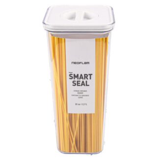 Smart Seal 91 Oz Square Canister W/White Lid