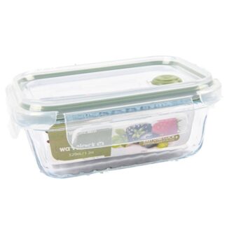 Wavy Gloss 12 Oz Rectangle Food Storage Dark Green Vent