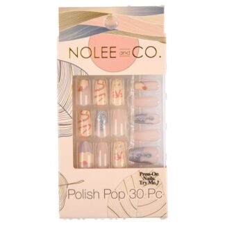 Polish Pop 3D Press On Nails Ribbn&Swrl 30 Pc