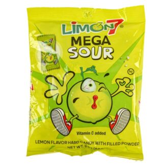 Limon 7 Mega Sour Lemon Flav Hard Candy 3 Oz