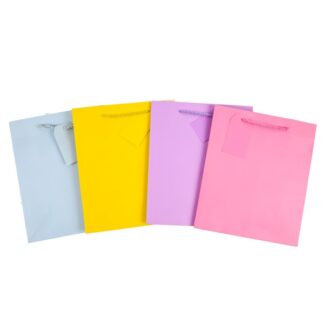 Premium Gift Bag Asst Pastel Matte Col Med