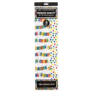 Tissue Paper Happy Birthday 10 Sh 20X20 In