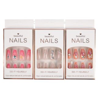 Beautiful Nails Diy Asst Color & Beads 12 Pc