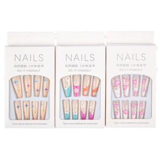 Natural Nails Diy W/Asst Prints 12 Pc