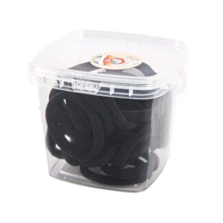 Elastic Hair Ties Black 30 Ct