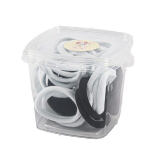 Elastic Hair Ties Black & White 30 Ct