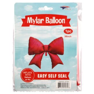 Mylar Bow Balloon Red 38 In