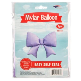 Mylar Bow Balloon Lavender 38 In
