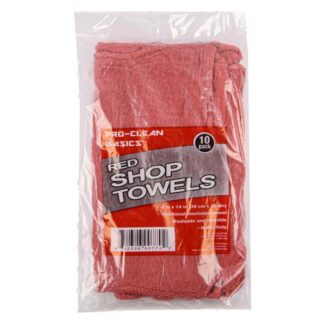 Pro-Clean Red Shop Towels Hvy Duty 12X14" 10 Pk