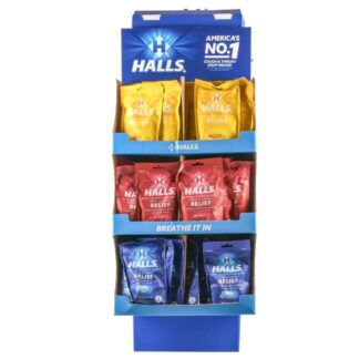 Halls Cough Drops Mixed Floor Disp 30 Pc