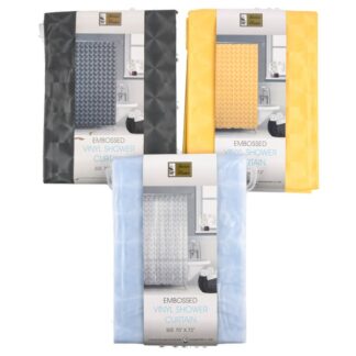 Embossed Shower Curtain 70X72 In Asst