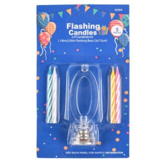 Flashing Birthday Candles #0 5 Pc