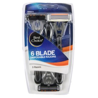 Best Choice Men Razor 6 Blades/3 Ct