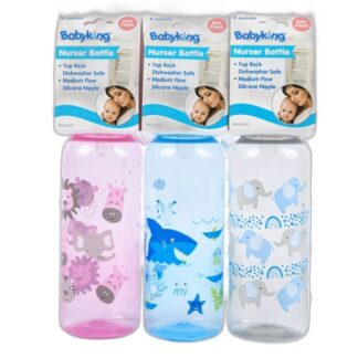 Baby King Nurser Bottle Asst Prints 9 Oz