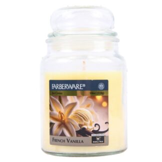 Faberware Glass Jar Candle French Van 18 Oz