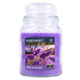 Faberware Glass Jar Candle Pure Lav 18 Oz