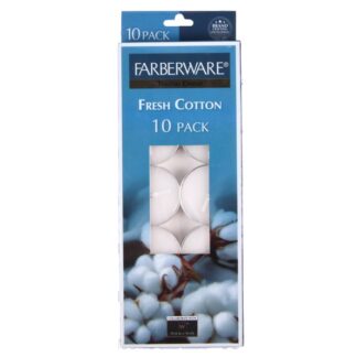 Faberware Tealt Candle Fresh Cotton 10 Ct