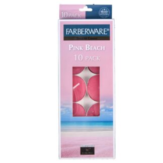 Faberware Tealight Candle Pink Beach 10 Ct