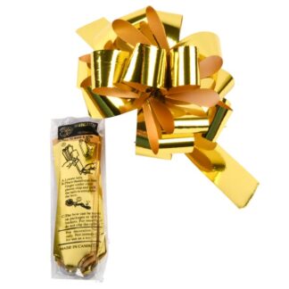 Pull Bows Metallic Gold Small 50Ct