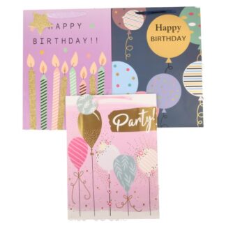 Happy Bday Gift Bag Foil Accents Asst Xlg