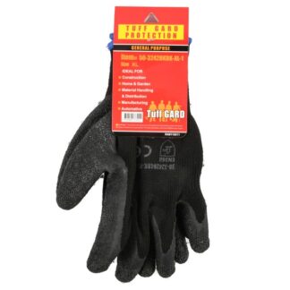 10 Gauge Knit Latex Coat Gloves Blk Sz Xl 1 Pr