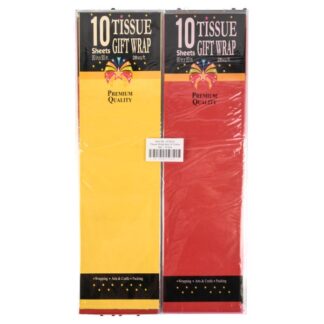 Tissue Gift Wrap Asst Color 20X20 In 10 Sheets