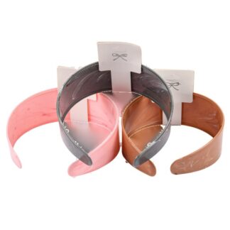 Plastic Headband Wide Marble Asst Color