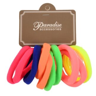 Hair Elastics Neon Colors Asst 10 Pc