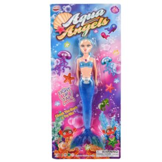 Aqua Angels Mermaid Toy W/Light Up Tail