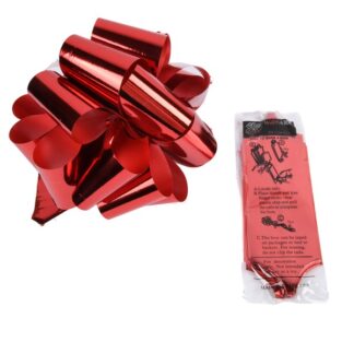 Pull Bows Metallic Red Large 50Ct