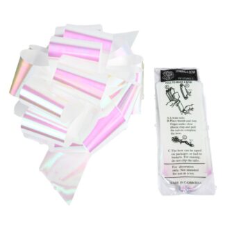 Pull Bows Iridescent White Large 50Ct