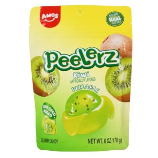 Amos Peelerz Gummy Candy Kiwi 6 Oz